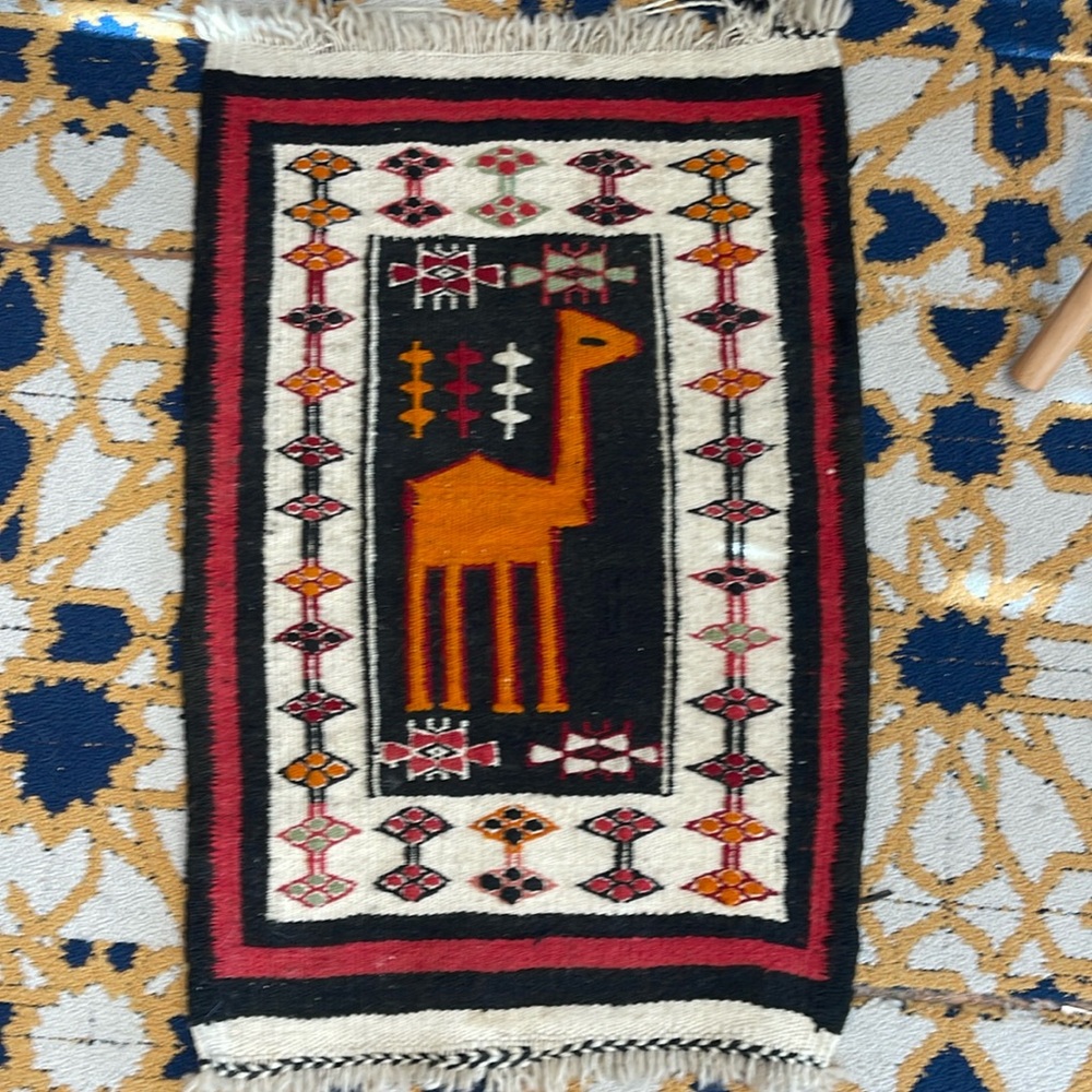 86. Woven Lama Wall Hanging/Floor Matt
